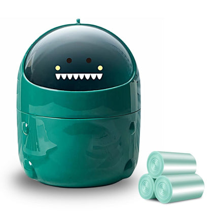 Desktop Trash Can with 90 Trash Bags Cute Waste Basket Storage Bin Garbage Can
