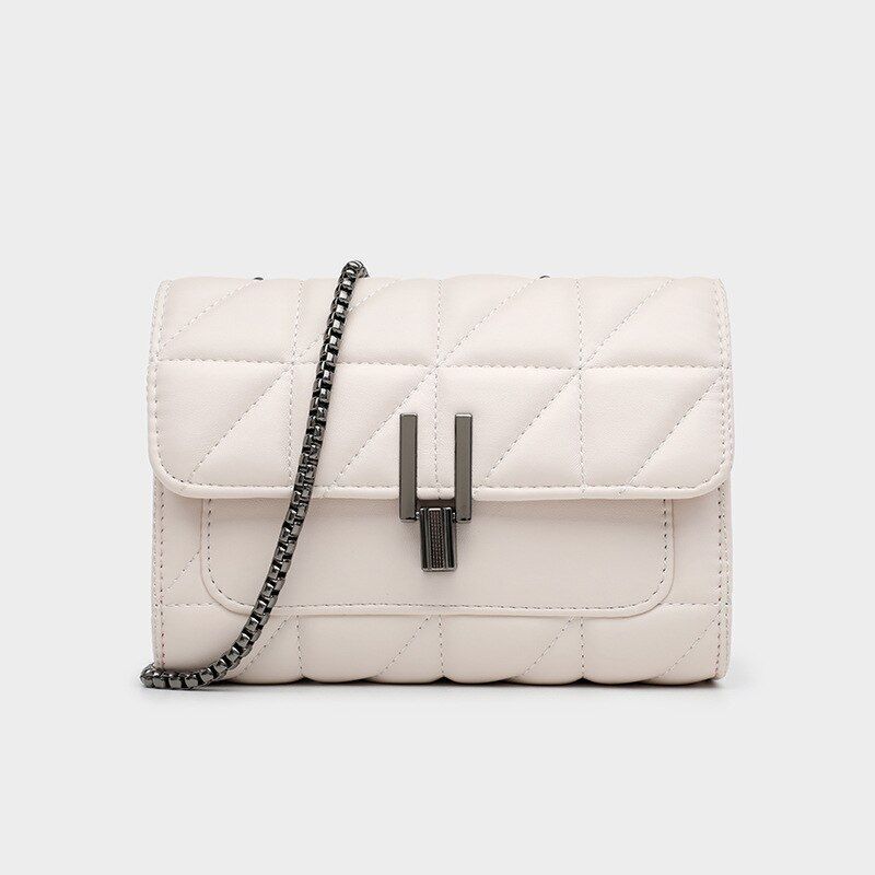 Luxury Synthetic Leather Chain Crossbody Handbag Shoulder Purse Small Square Bag