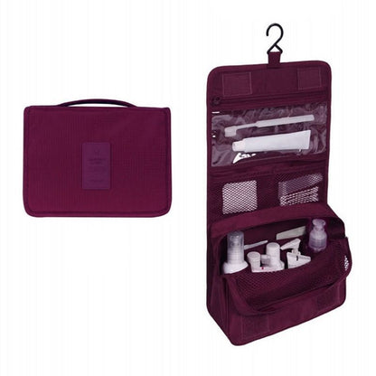 Travel Waterproof Cosmetic Organizer Pouch Hanging Toiletry Bag Makeup Polyester