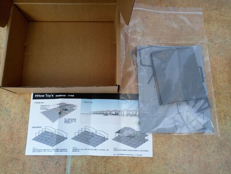1/200 Airfield Accessories M-0201 Air Force Hangar Scene Model Airport(No Plane)