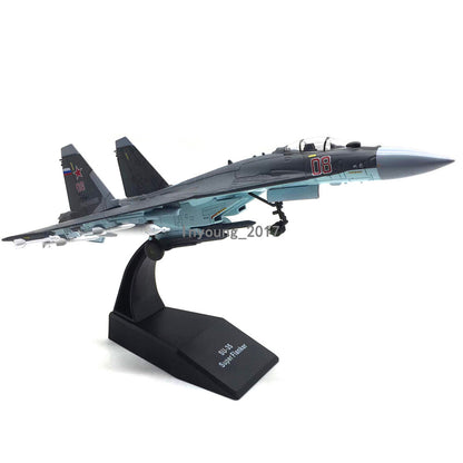 1/100 Russian SU-35 Super Flanker 2014 Fighter Diecast Metal Airplane Model