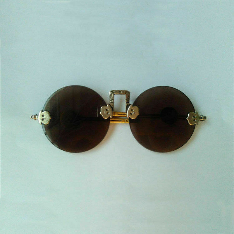 China Shanghai Old Folk Glasses Plain Crystal Sunglasses