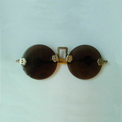 China Shanghai Old Folk Glasses Plain Crystal Sunglasses