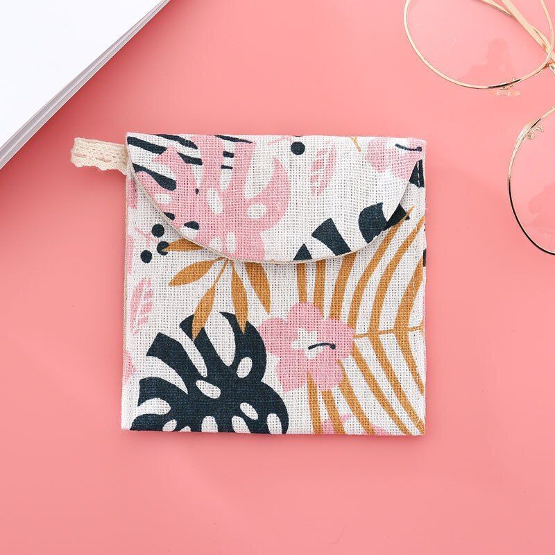 Cosmetic Organizer Sanitary Napkin Storage Bag Coin Card Pad Pouch Cosmetic Bags