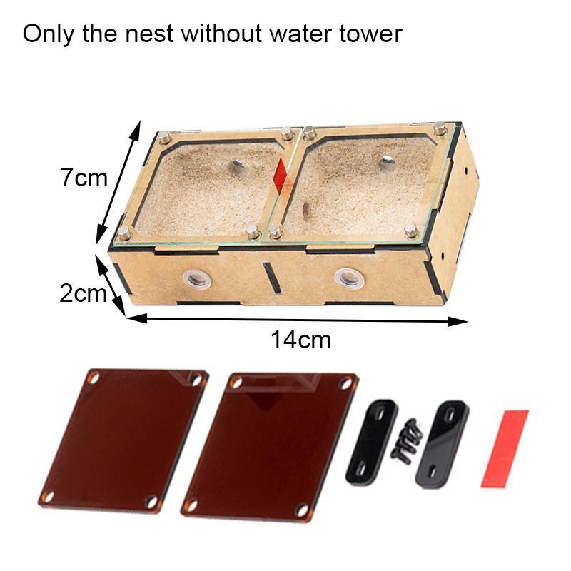 Ant Farm Concrete Water Tower Unlimited Expansion Anthill Insect Box 14x14x6.5cm