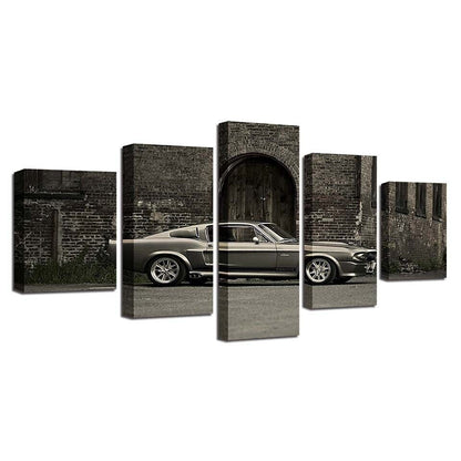Ford Mustang Eleanor Car Sport Car Canvas Prints Painting Wall Art Home Decor 5P