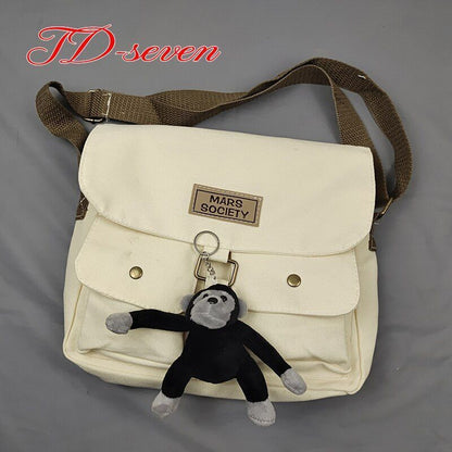 Women's Canvas Bag Department Messenger Bag Female Students Shoulder Bags 1 PC