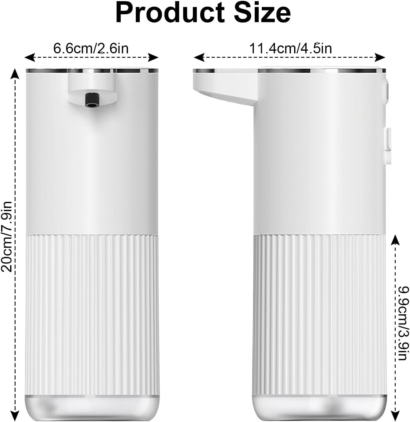 Automatic Foaming Soap Dispenser 12.2oz/360ml Rechargeable Hand Soap Dispenser