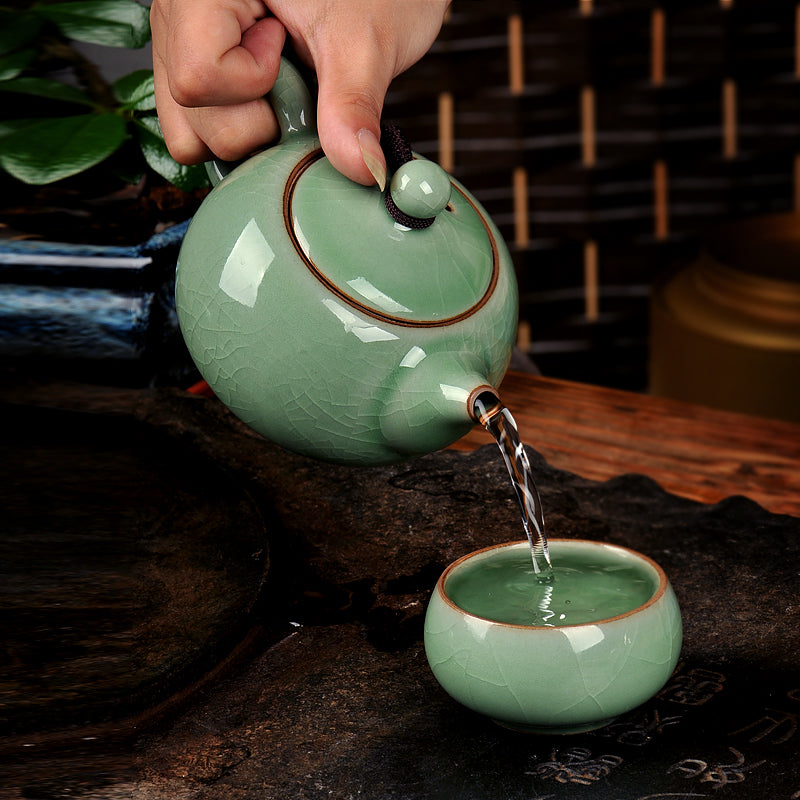 China Longquan Celadon Kung Fu Tea Set A Teapot of Two Teacup