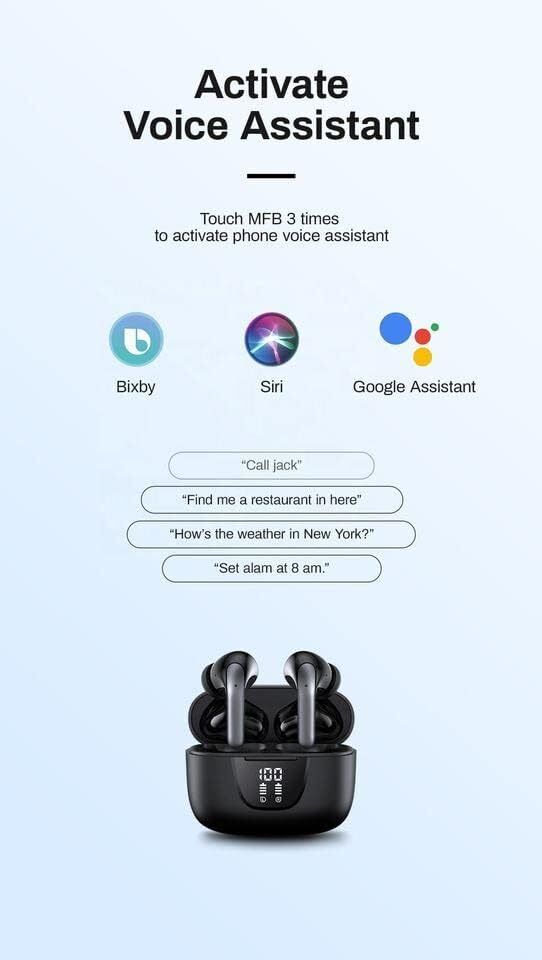 Bluetooth 5.3 Headset TWS Wireless Earphones Earbuds Stereo Headphones Sport US