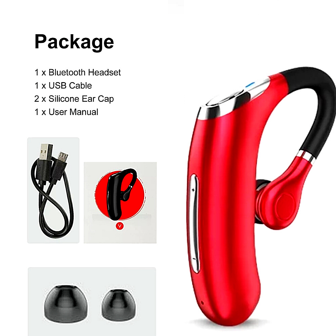 Wireless Bluetooth 5.0 Earpiece Headset Driving Trucker Earbuds Noise Cancelling