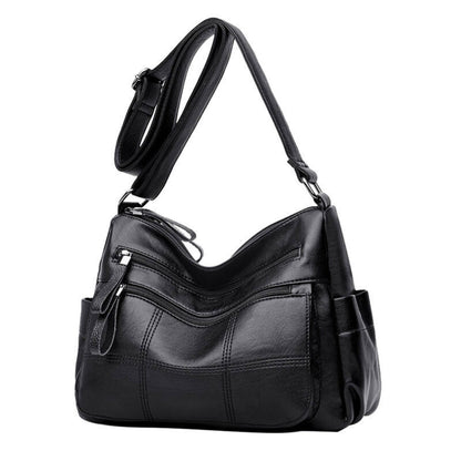Multi-layer Soft Leather Leisure Crossbody Shoulder Bag Handbags Purse for Women