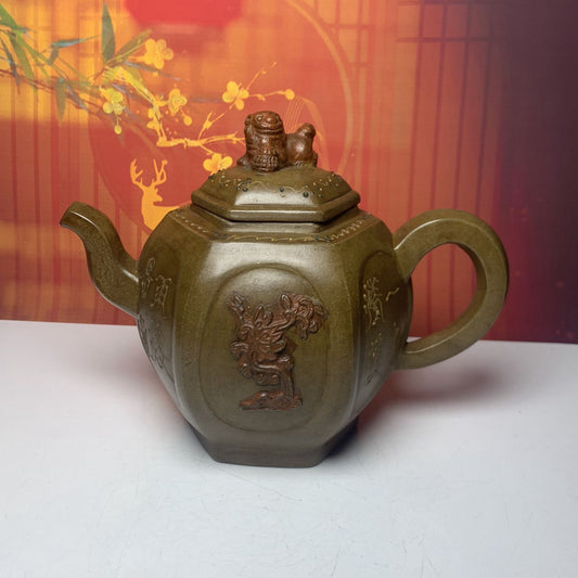 Chinese Yixing Purple Clay Teapot Tea Set Pot Zisha Ceramic Cute Decor Figurine