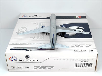 1:400 JC Wings AEROMEXICO BOEING B767-300ER Passenger Airplane Diecast Model