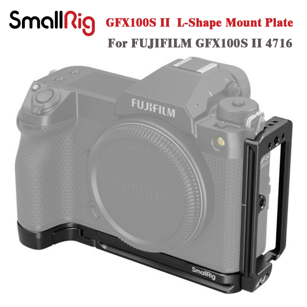 SmallRig L-Plate for Fujifilm GFX100S II –Dual Arca-Swiss, Extendable, Cold Shoe