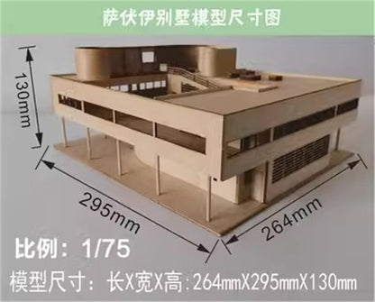 1/75 1/50 3D Wooden DIY Model Building Kits Villa Assembly Kits Set Gifts