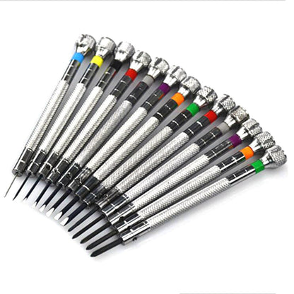13Pack 0.6-2.0mm 90mm Assorted Screwdrivers Repair Tools For Watchmakers Watch
