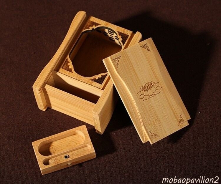Crafts Mini Portable Buddhist Wood Bamboo Altar Butsudan Shrine God Zen House