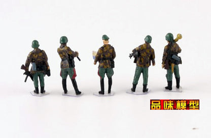 1/72 5Pcs German Armored Division Field Commander Armored 5-Man Model