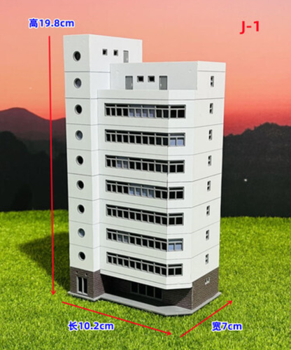 1/150 Building Model Railroad High Rise Office House Diorama Scene Display Model