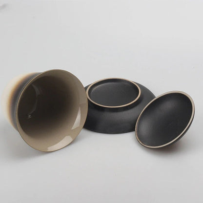 170ml Black Pottery Chinese Gaiwan Wedding Ceramic Tea Infuser Household