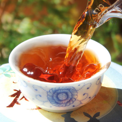 200g Ripe Pu'er Tea Cake 2022 Yunnan Menghai Laobanzhang Aged Leaf Tea