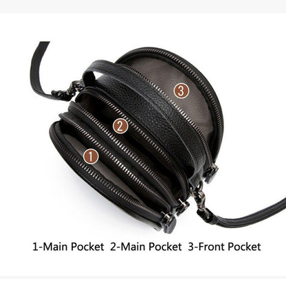 Fashion Crossbody Handbags Genuine Leather Shell Casual Shoulder Messenger Purse