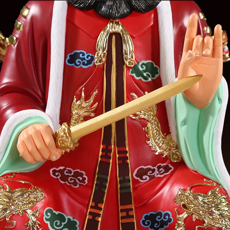 30cm Resin The Statue of Zhang Tianshi in Longhu Mountain Worship Ornaments
