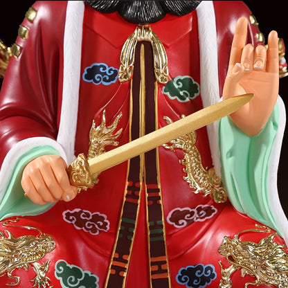 30cm Resin The Statue of Zhang Tianshi in Longhu Mountain Worship Ornaments