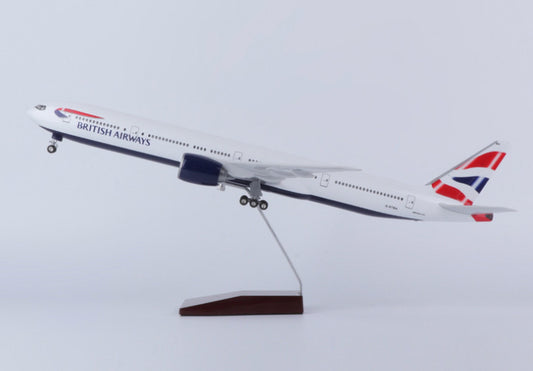 47CM 1:157 BRITISH AIRWAYS BOEING 777-300ER Airplane Landing Gears Resin Model