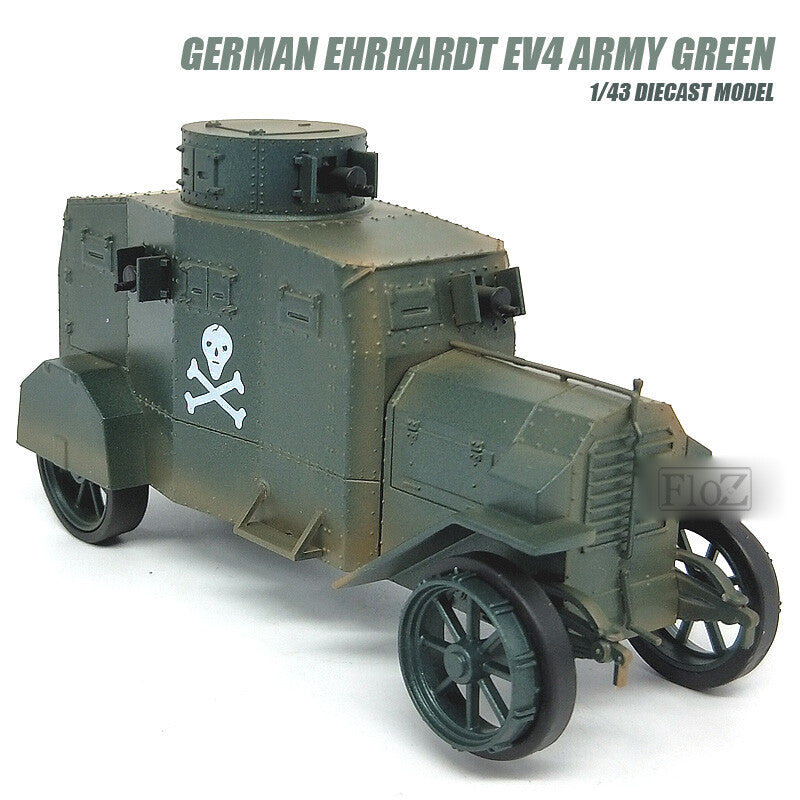 GERMAN Ehrhardt EV4 ARMY GREEN 1/43 DIECAST MODEL TANK ATLAS