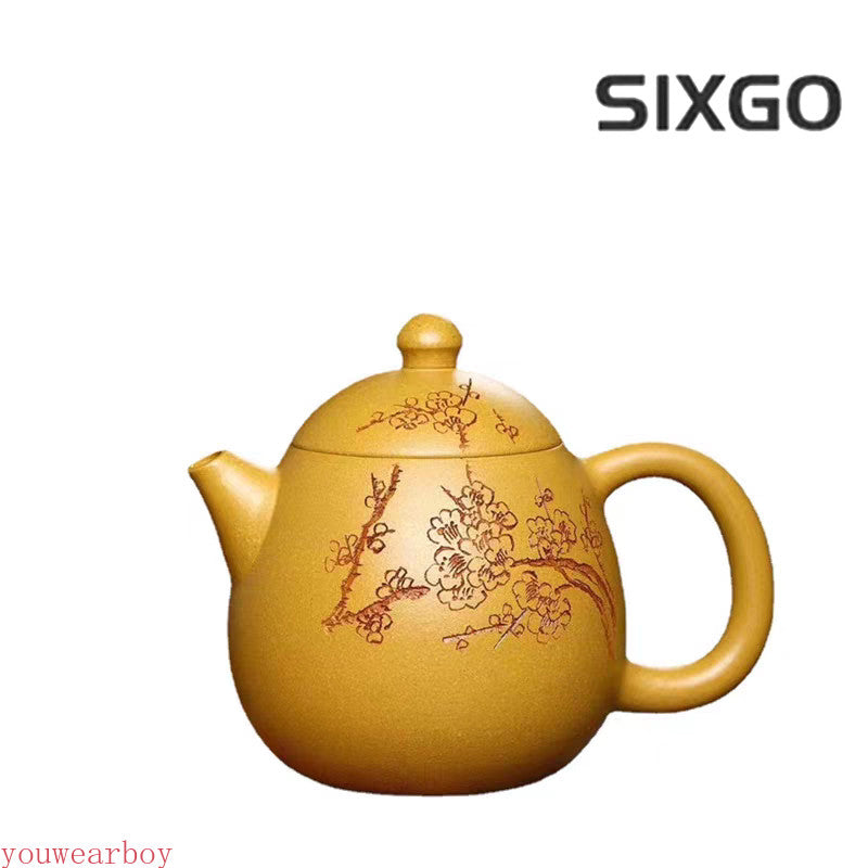 Chinese Teapot Yixing Purple Clay Pot Handmade Dragon Egg Pot Tea Set Teapot