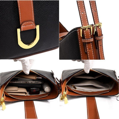 Soft Cow Genuine Leather Bag Handbag Shoulder Purse Fashion Nylon Crossbody Bag
