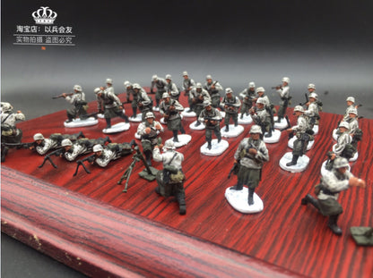 1/72 33Pcs World War II German Infantry Soldier Model Winter Snow Painting