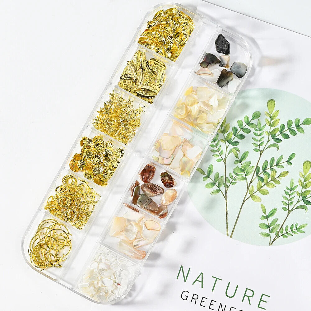 Nail Art Charms Flakes Abalone 3D Irregular Slice Shell Stone DIY Manicure Decor