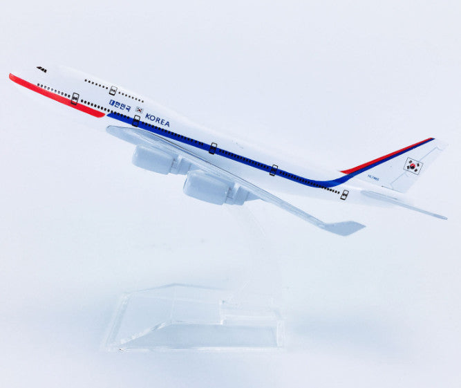 16CM Korea Boeing 747-400 Passenger Airplane Diecast Aeroplane Aircraft Model