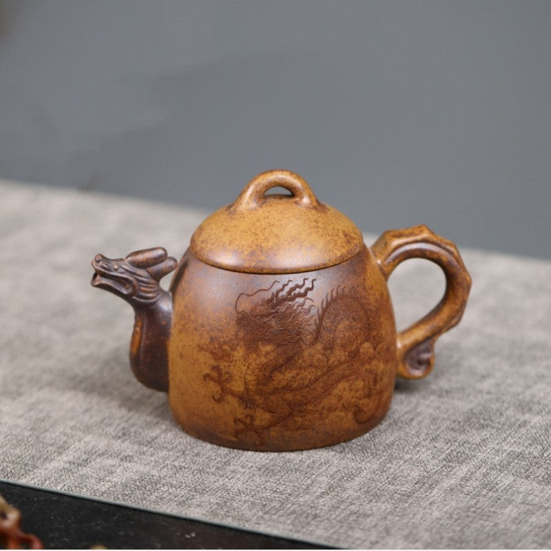 Yixing Zisha Teapot Original High-Fired Duan Clay Soaring Dragon Qinquan Tea Pot