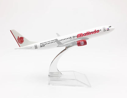16CM Malindo Boeing 737-800 Passenger Airplane Diecast Aircraft Aeroplane Model