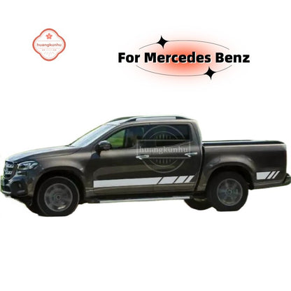 2 PCS Graphics Car Side Sticker For Mercedes Benz X-Class Bumper Racing Stripes