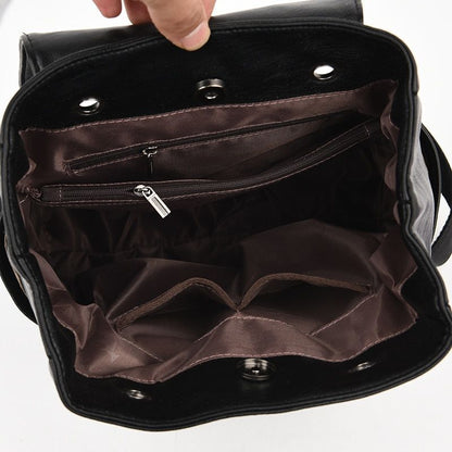 Backpack Vintage Travel Soft Genuine Leather Bag Large Bookbag School Bags 1 PC