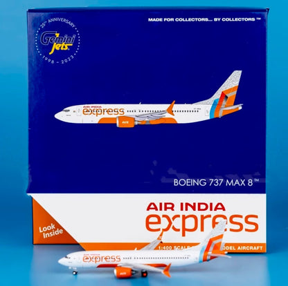 1:400 GeminiJets Air India Express BOEING 737 MAX 8 Plane Diecast Aircraft Model