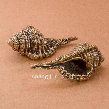 Brass Sea Conch Statue Sculpture Shell Artwork Figurine Home Decor