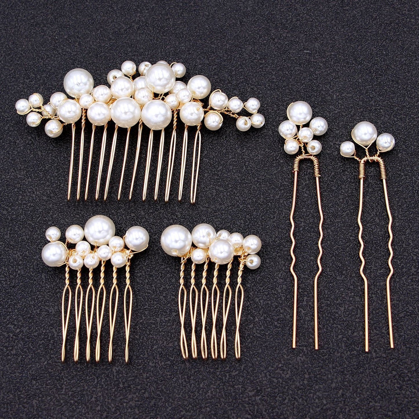 Women Hair Combs Korean Fashion Pearl Handmade Hairpins Clip DIY Styling Jewelry