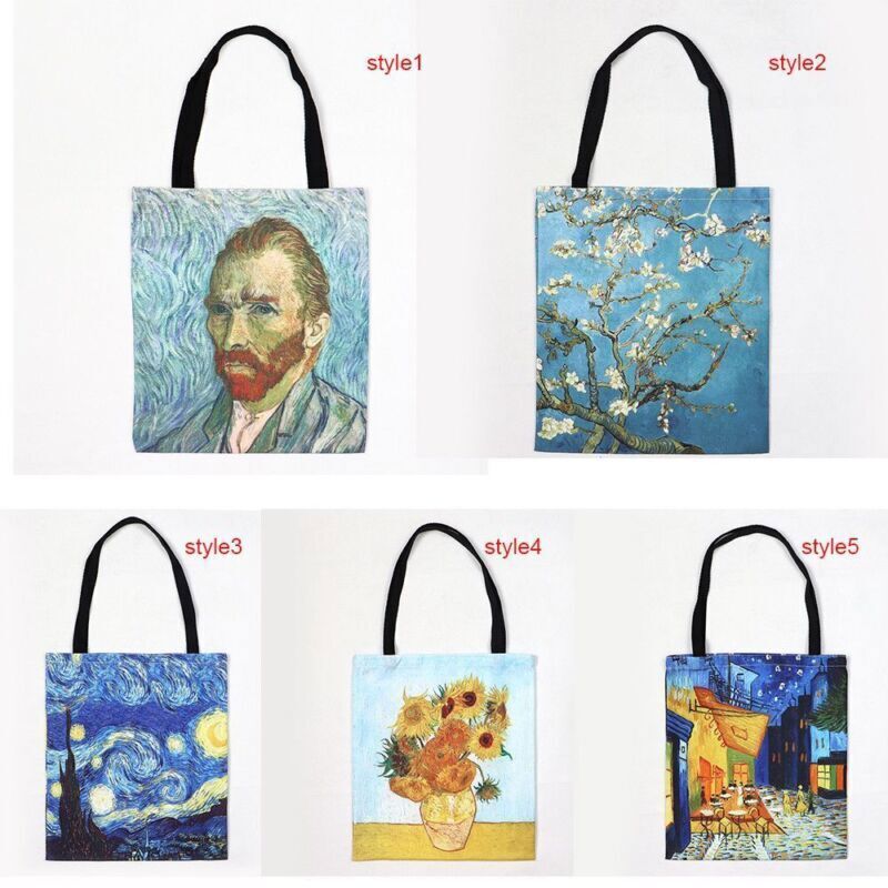Harajuku Van Gogh Canvas Shoulder Bag Eco Shopping Bag Shopper Bag Tote Bag
