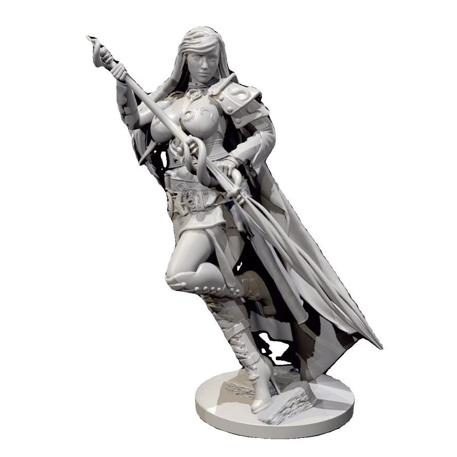 1/24 resin figure model Fantasy Goddess Warrior 3D print unassembled unpainted