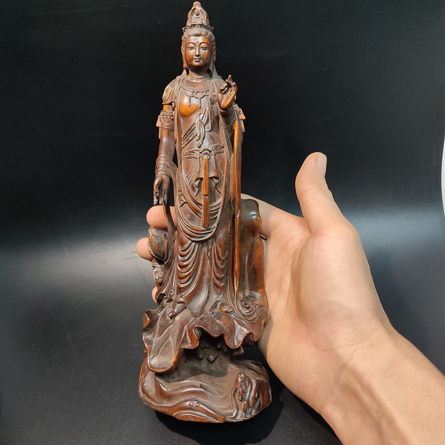 Chine Buddha Statue Vintage Wooden Quan Kwan Yin Statue Carvingsse Carved Wood