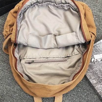 Vintage Backpack Traveling Bag Student Zipper School Bag 30*13*35 CM Leisure 1PC