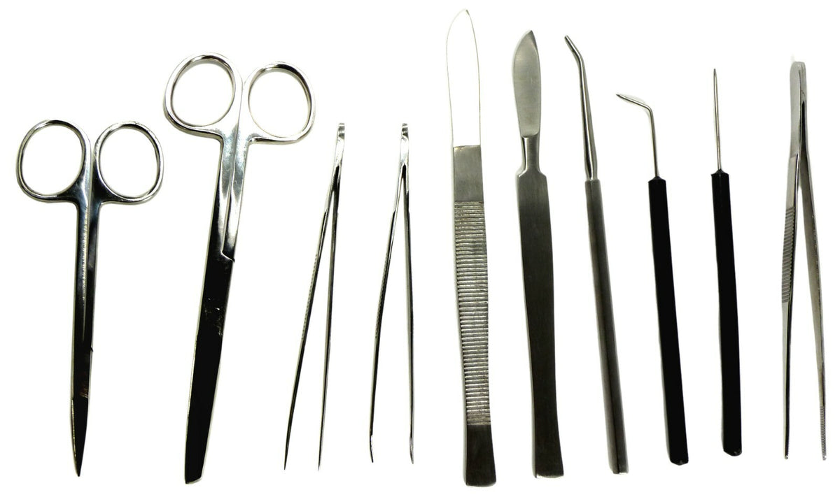 Advanced Dissection Kit, 10 Instruments with Snap-lock Storage Pouch