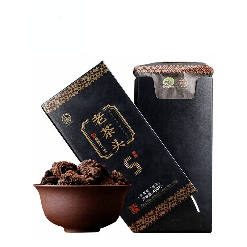 LAO CHA TOU * Ba Jiao Ting Pu-erh Pu'er 5 Years Aged Puer Tea 400g Ripe Cha