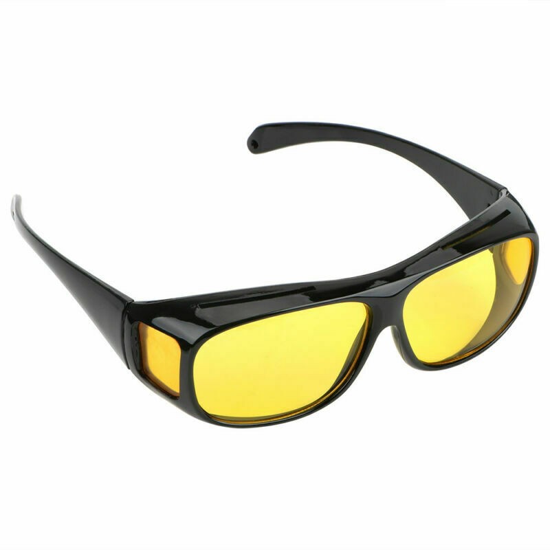 Sunglasses UV Protection Sports Mirror Polarized Night Vision Yellow Film E